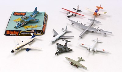 Lot 1419 - Nine various loose and playworn aircraft...