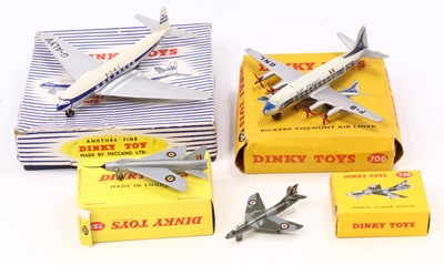 Lot 1415 - A Dinky Toys group of four boxed aircraft...