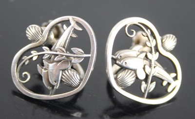 Lot 2421 - A pair of Georg Jensen sterling silver...
