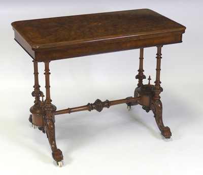 Lot 2601 - A mid-Victorian burr walnut and marquetry...