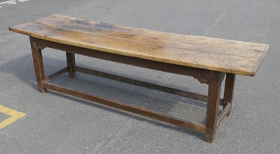 Lot 2521 - An 18th century refectory table, having a...