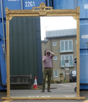 Lot 2506 - A mid-Victorian giltwood and gesso wall mirror,...