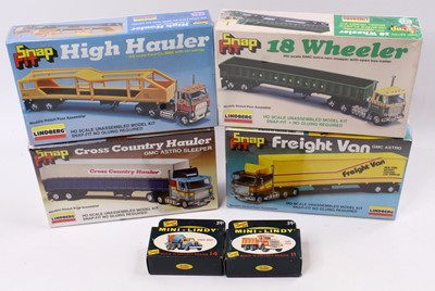 Lot 1799 - LINDBERG HO scale, Truck ‘n Trailer series...