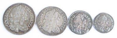 Lot 3334 - England, Charles II 1681 Maundy money 4d to 1d,...