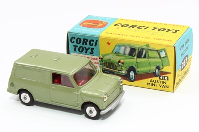 Lot 1436 - Corgi Toys No. 450 Austin Mini Van comprising...