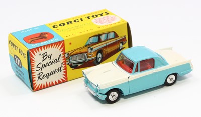 Lot 1443 - Corgi Toys, 231 Triumph Herald Coupe, blue and...