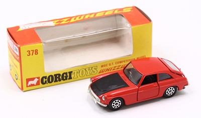 Lot 1452 - Corgi Toys, 378, MGC GT Competition Model, Red...