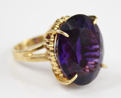 Lot 2807 - An impressive 18ct gold and Siberian amethyst...