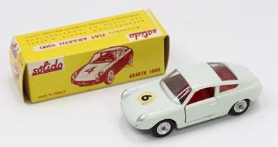 Lot 1555 - Solido, No.124, Abarth 1000, off-white body...