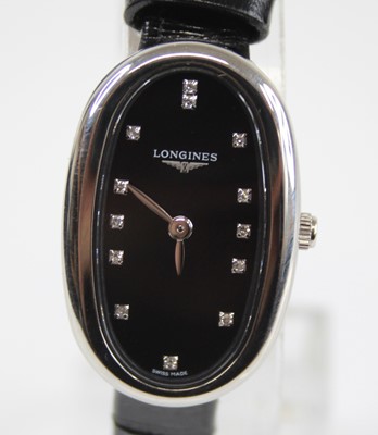 Lot 2875 - A Longines Symphonette lady's stainless steel...