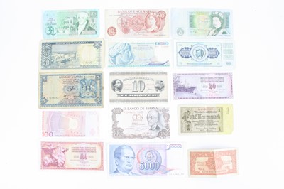 Lot 3387 - World, a collection of banknotes to include...