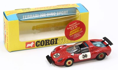 Lot 1451 - Corgi Toys, 344 Ferrari 206 Dino in red with...