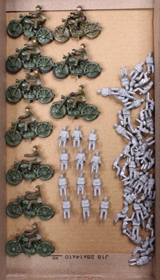 Lot 2164 - Britains lead Army motorcycles together with...