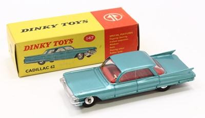 Lot 1161 - Dinky Toys, 147 Cadillac 62, metallic aqua,...