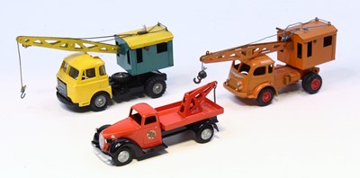 Lot 1654 - Two CIJ Norev Camion Grue Renault truck...