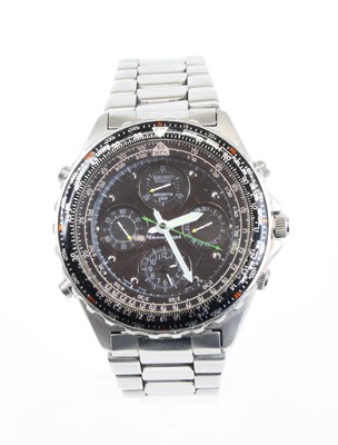 Lot 2879 - A Seiko Flightmaster 7T34 chronograph watch...