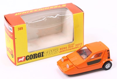 Lot 1453 - Corgi Toys, 389, Reliant Bond Bug, orange body...