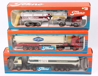 Lot 990 - A Tekno 1/50 scale group of three boxed models...