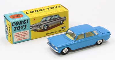 Lot 1442 - Corgi Toys, 229, Chevrolet Corvair, dark blue...