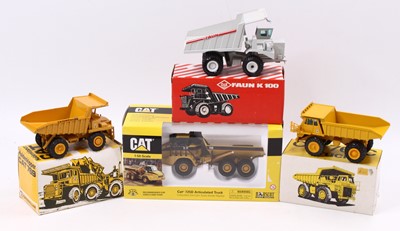 Lot 817 - Four boxed 1/50 scale earth-moving diecast...