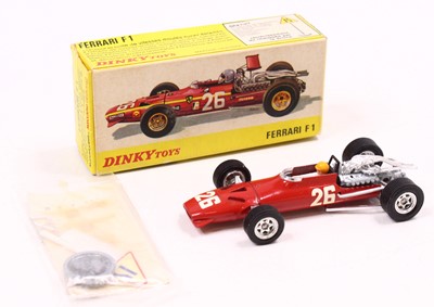 Lot 1263 - French Dinky toys No.1422 Ferrari F1 in red...