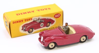 Lot 1157 - Dinky Toys, 107 Sunbeam Alpine Sports, deep...