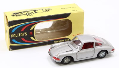 Lot 1574 - Politoys, No.527, Porsche 912, silver body...