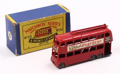 Lot 1532 - Matchbox Lesney No. 56 Trolleybus, red body...