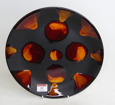 Lot 13 - A Poole pottery Galaxy pattern plate, dia. 28cm