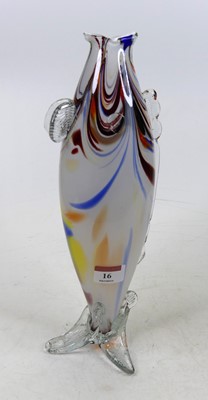 Lot 16 - A Murano coloured glass vase in the form of a...