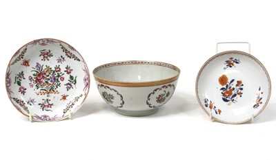 Lot 32 - Two 18th century porcelain dishes, largest dia....