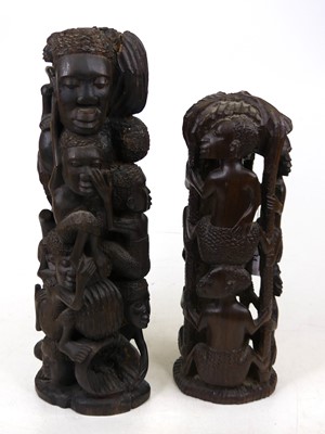 Lot 34 - Two African carved hardwood sculptures,...