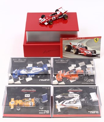 Lot 940 - Five 1/43 scale 1970s Formula 1 modern issue...