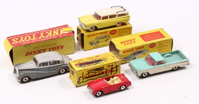 Lot 1521 - Dinky Toys group of four boxed and playworn...