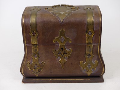 Lot 52 - A Victorian table top box of bombe shape, in...