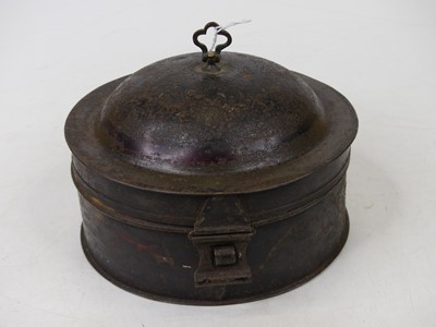 Lot 53 - A 19th century toleware spice box, the hinged...