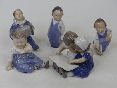 Lot 54 - Four Royal Copenhagen porcelain figures of...