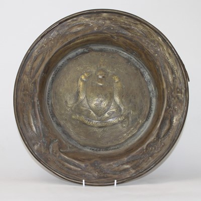 Lot 113 - A Glasgow School Arts & Crafts copper charger,...