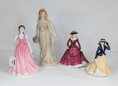 Lot 129 - Two Royal Worcester porcelain figures of...