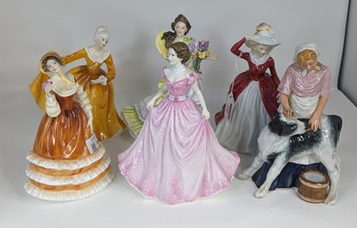 Lot 169 - A collection of six Coalport and Royal Doulton...