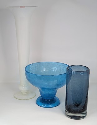 Lot 180 - A collection of three coloured glass vases,...