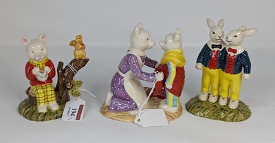 Lot 194 - A collection of three Royal Doulton Ruper Bear...