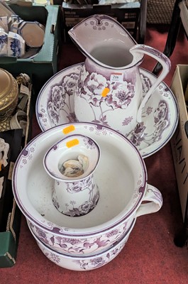 Lot 216 - A Royal Doulton Norbury pattern wash set