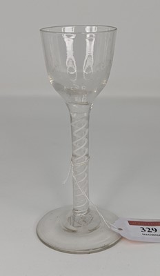 Lot 329 - An 18th century cordial/liqueur glass, having...