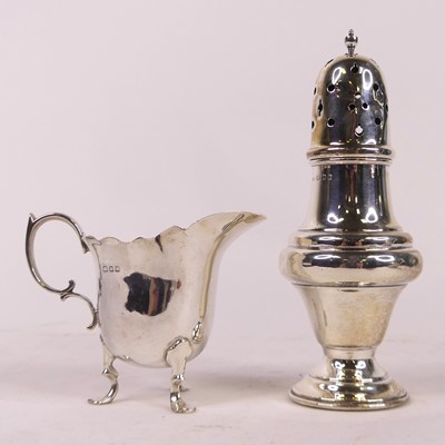 Lot 332 - A George V silver sugar sifter, of pedestal...