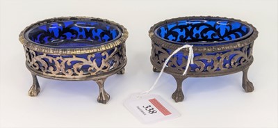 Lot 338 - A pair of Victorian silver open salts, each...