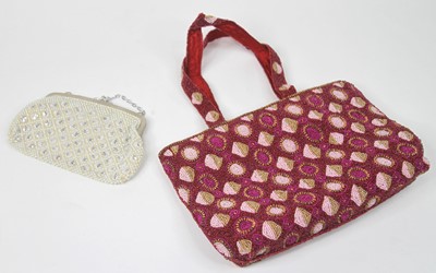 Lot 267 - A lady's fashion beadwork handbag, together...