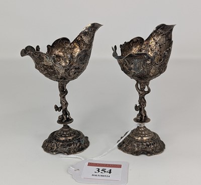 Lot 354 - A pair of late 19th century continental white...