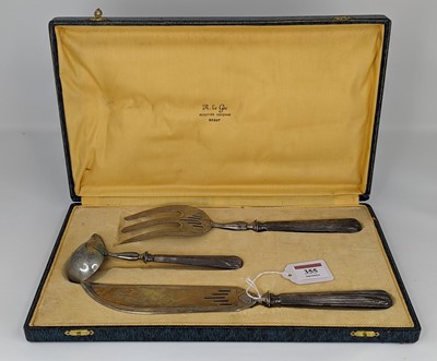 Lot 355 - A mid 20th century French three-piece serving...