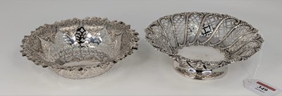 Lot 349 - A late Victorian silver bonbon or sweetmeat...